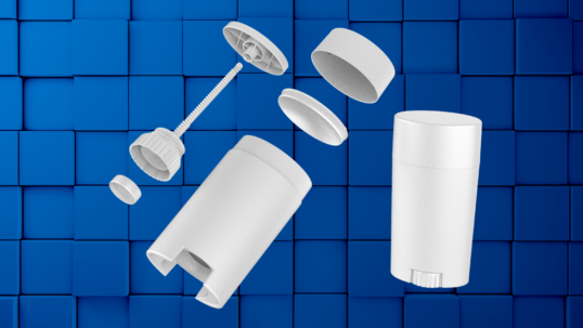 Fill-Through-The-Screw Deodorant Containers